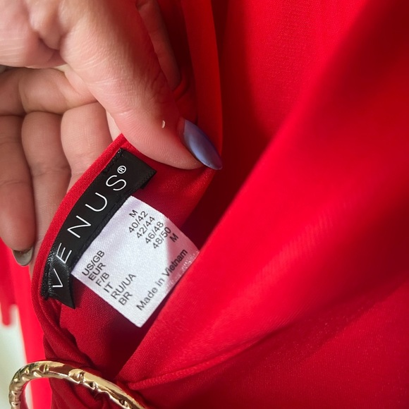 Venus Red Long Sleeve Dress - Picture 5 of 6